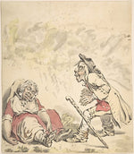 Cymon and Iphigenia 1796-James Gillray,16x12"(A3)Poster