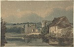 Easby Abbey 19th cent-After Thomas Girtin,  Poster Print Wall Art