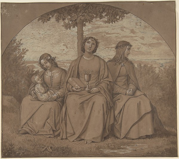 Allegories of Faith  Hope  and Charity 1819-Heinrich Maria von, Poster Print