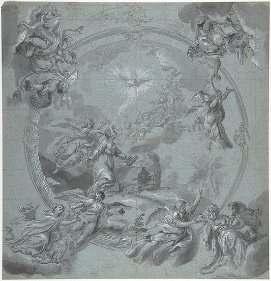 St Ignatius and the Four Parts of the World: Allegory of Jesui,16x12"(A3) Poster