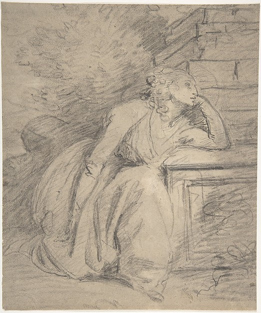 Study of a Seated Woman 1778–1810-John Hoppner,  Poster Print Wall Art