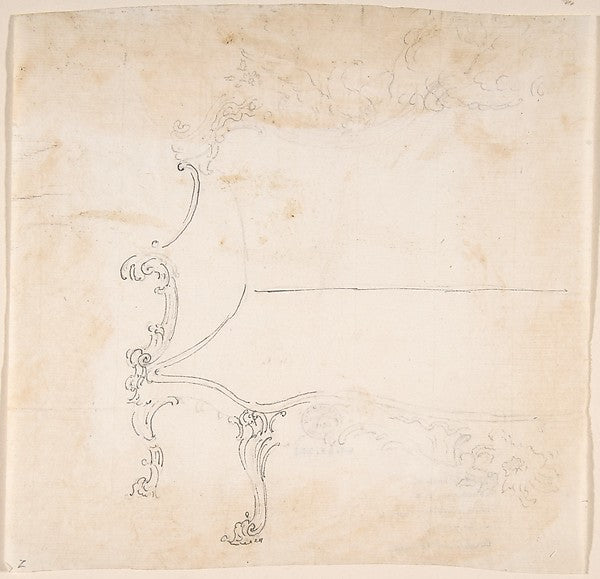 Design for Settee 18th cent-Anonymous, German, 18th cent,  Poster Print Wall Art