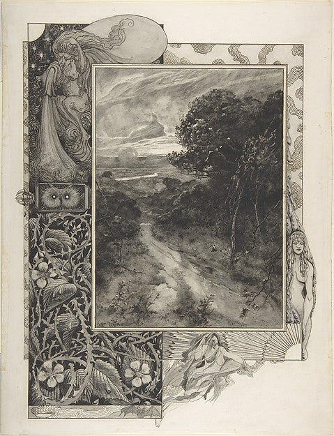 Illustration of a Landscape with a Thorn Border 1880–1925-Will,  Poster Print Wall Art
