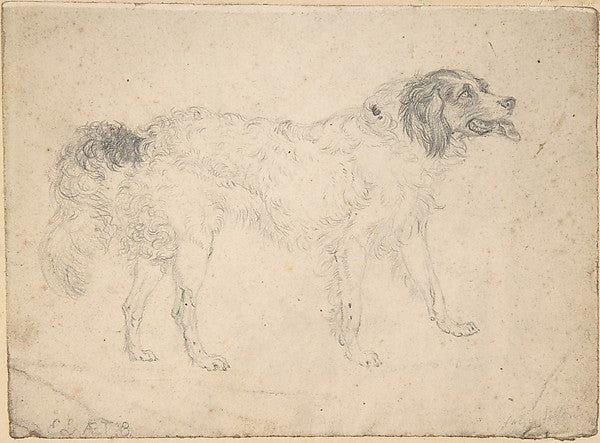 Study of a Herding Dog Facing Right 1810-Sir Edwin Henry Lands,16x12"(A3) Poster