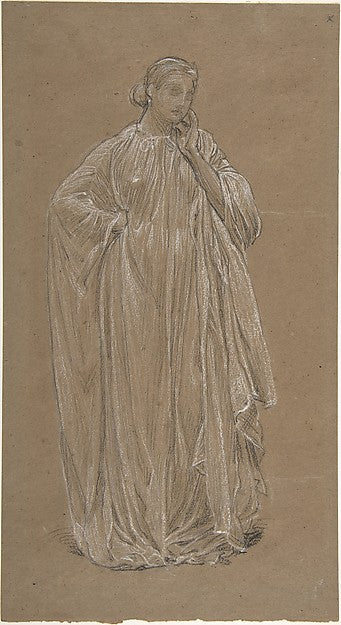 Draped Model c1865–67-Albert Joseph Moore,  Poster Print Wall Art