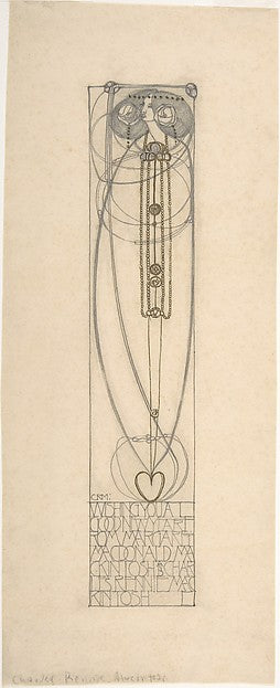 Drawing for a New Year's Card 1890–1928-Charles Rennie Mackint, Poster Print