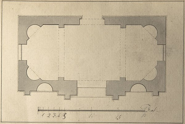 Plan for Garden Pavilion early to mid-18th cent-After Robert M,  Poster Print Wall Art
