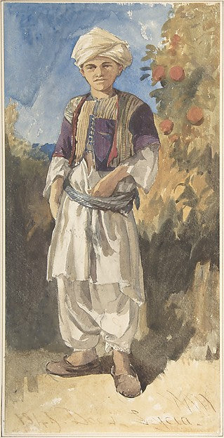 Standing Turkish Youth 1844-William James Müller,  Poster Print Wall Art