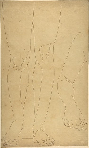 Study of Lower Legs and an Arm early to mid-19th cent-William,  Poster Print Wall Art