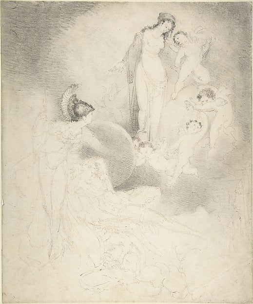 Scene with Classical Figures 1805–40-William Pitts,16x12"(A3)Poster