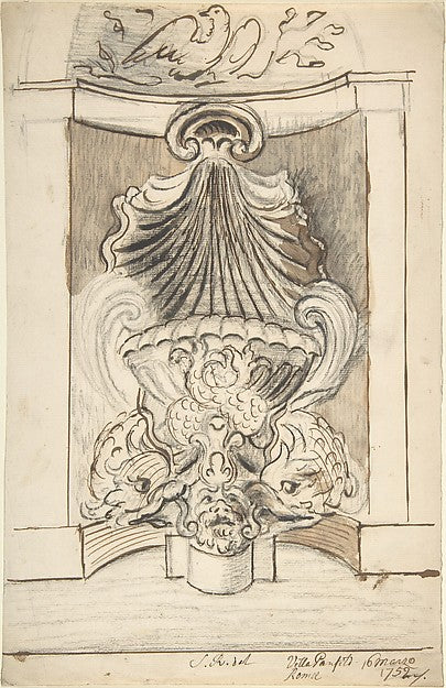 Fountain at the Villa Panfili  Italy 1752-Stephen Riou,  Poster Print Wall Art