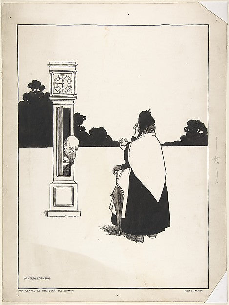 And It Glared at the Dear Old Woman -  Hankey Panky  Topsy-Turvy,  Poster Print Wall Art