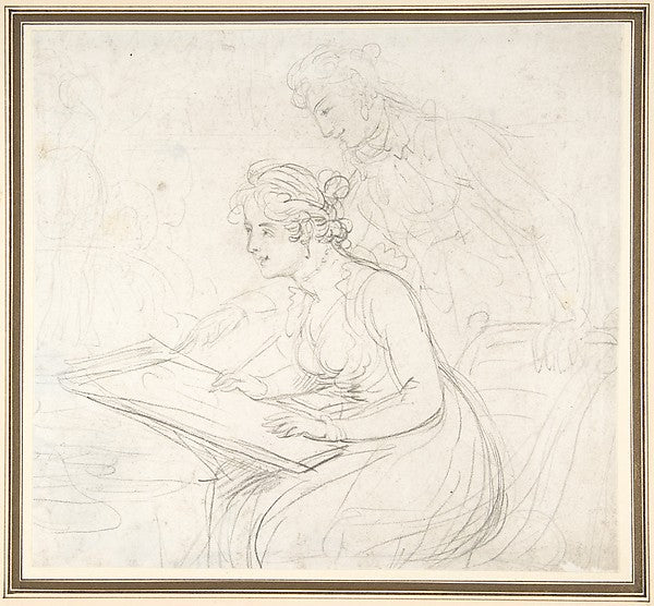 The Drawing Lesson 1780–1827-Thomas Rowlandson,  Poster Print Wall Art