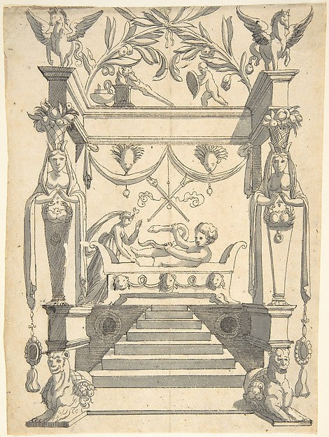 Anonymous, Italian, 16th century, After Cornelis Bos:Grotesq-16x12"(A3) Poster