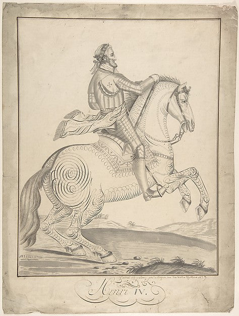 Equestrian Portrait of Henry IV late 18th–early 19th cent-Auvr,16x12"(A3) Poster