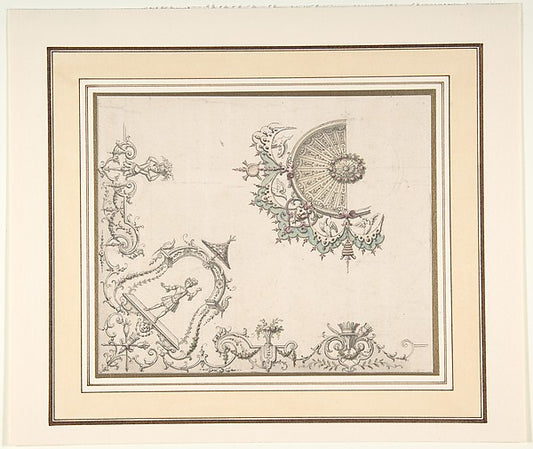 Design for a Painted Ceiling-Claude Audran III,16x12"(A3) Poster