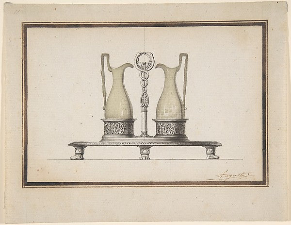 Design for a Cruet Frame-Henri Auguste,16x12"(A3) Poster