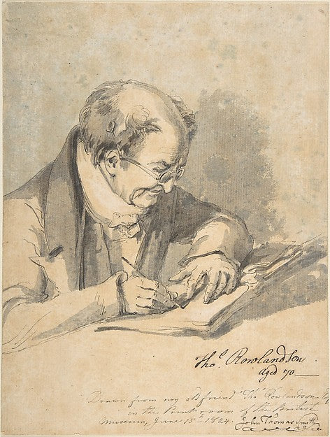 Thomas Rowlandson  aged 70 1824-John Thomas 'Antiquity' Smith,  Poster Print Wall Art