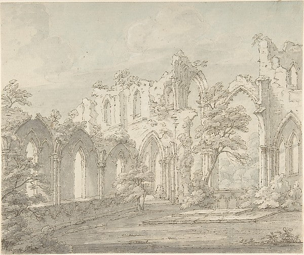 Interior view of Fountains Abbey  Yorkshire mid-18th–early 19t, Poster Print