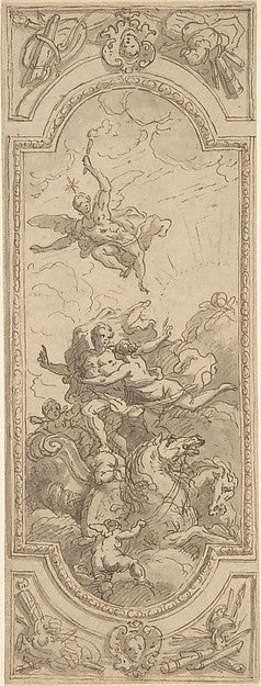 Design for a Ceiling with an Allegorical Subject c1713-Sir Jam,  Poster Print Wall Art