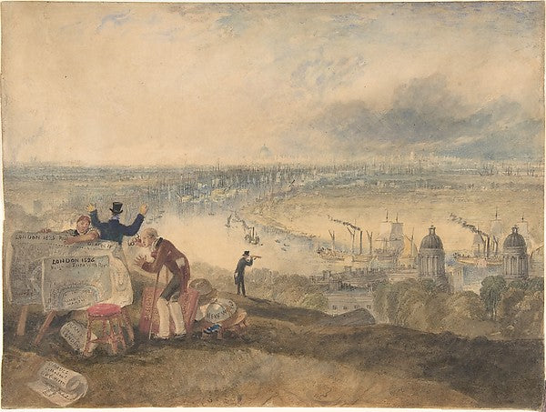 View of London from Greenwich 1825-Joseph Mallord William Turn,16x12"(A3)Poster