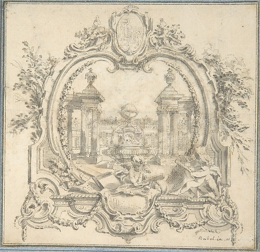 Study for a Book Vignette 18th cent-Pierre Edmé Babel,16x12"(A3) Poster