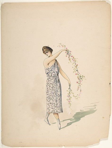 Costume Design for a Maiden Draped in White n.d.-Charles Bianc,  Poster Print Wall Art