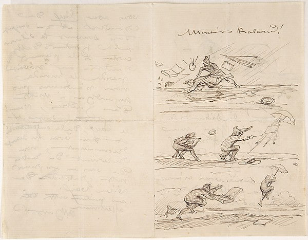 Illustrated letter to M. Roland 1840–99-Marie-Rosalie Bonheur,  Poster Print Wall Art
