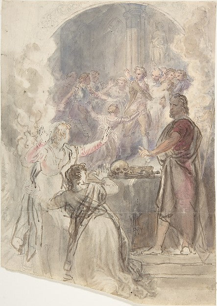 Scene from "My Aunt Margaret's Mirror"  c1828-John William Wri, Poster Print