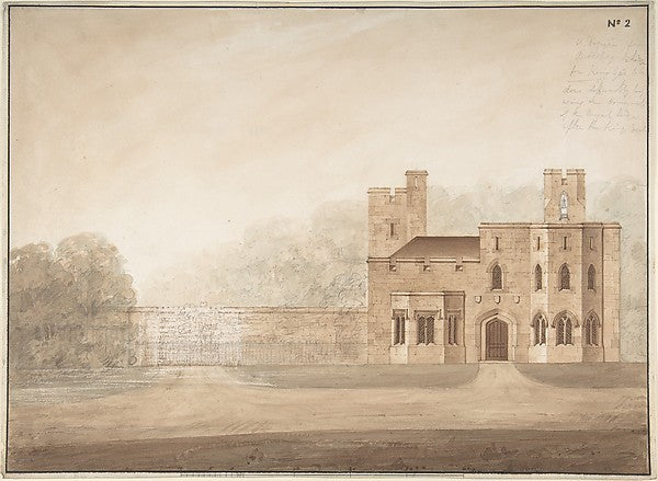 Design for Bishopsgate Lodge  at Windsor Castle  Berkshire c18,  Poster Print Wall Art