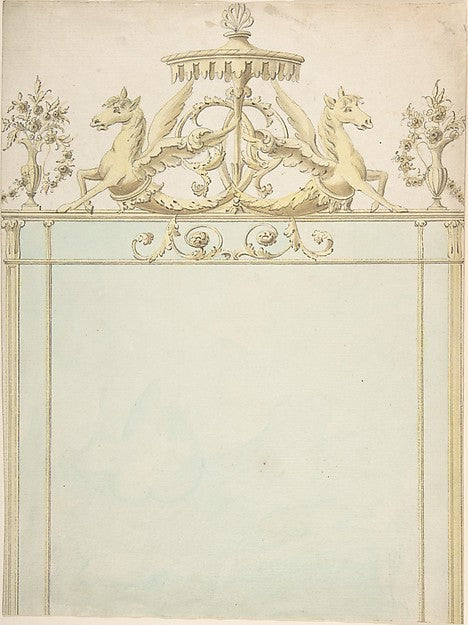 Design for a Mirror mid-18th–early 19th cent-James Wyatt,  Poster Print Wall Art