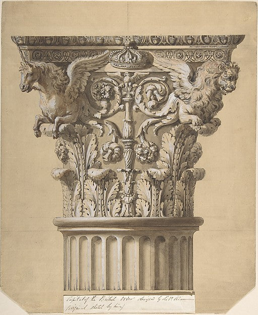 The British Order: Elevation of a Capital and Part of the Flut, Poster Print