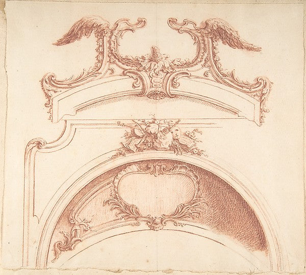 Preparatory Studies for Plates 90 and 91 of "Maisons de plaisa,16x12"(A3) Poster
