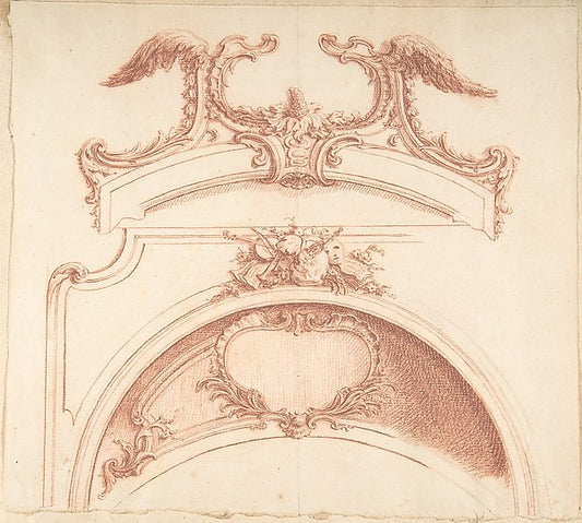 Preparatory Studies for Plates 90 and 91 of "Maisons de plaisa,16x12"(A3) Poster