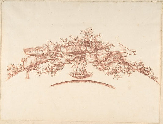 Preparatory Study for Plate 41 in "Maisons de plaisance " Vol.,16x12"(A3) Poster