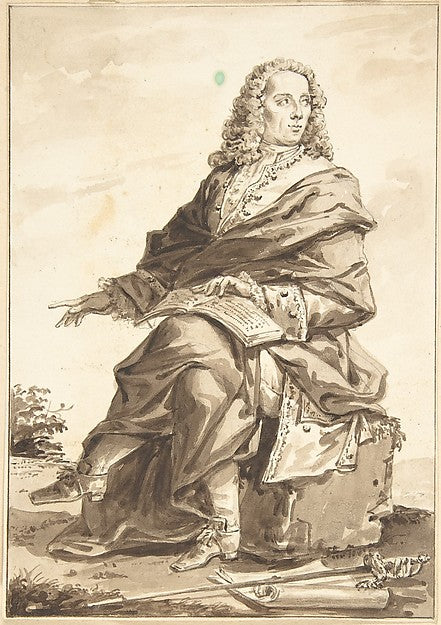 Portrait of J.-B. de Boyer  Marquis d'Argens n.d.-Jean-Baptist,16x12"(A3) Poster