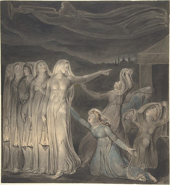 The Parable of the Wise and Foolish Virgins c1799–1800-William,  Poster Print Wall Art