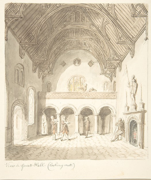 Lea Castle  Worcestershire  View in the Great Hall  Looking We, Poster Print
