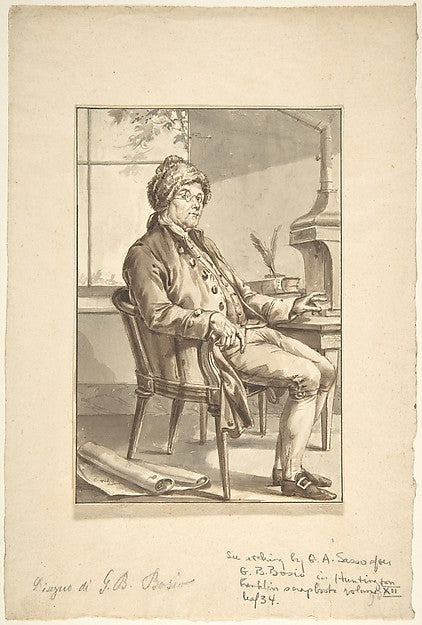 Portrait of Benjamin Franklin n.d.-Jean-Baptiste-François Bosi,16x12"(A3) Poster