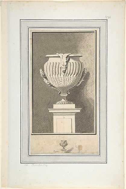 Study for Plate 7 of Bouchardon's "Second livre de vases" 18th,16x12"(A3) Poster