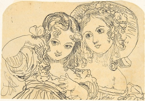 Study of Young Girls-Rodolphe Bresdin,  Poster Print Wall Art