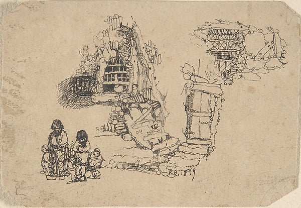 House in the Rocks 1839-Rodolphe Bresdin,  Poster Print Wall Art