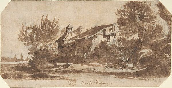 Landscape with a Country Chapel 1605–35-Jacques Callot,16x12"(A3)Poster