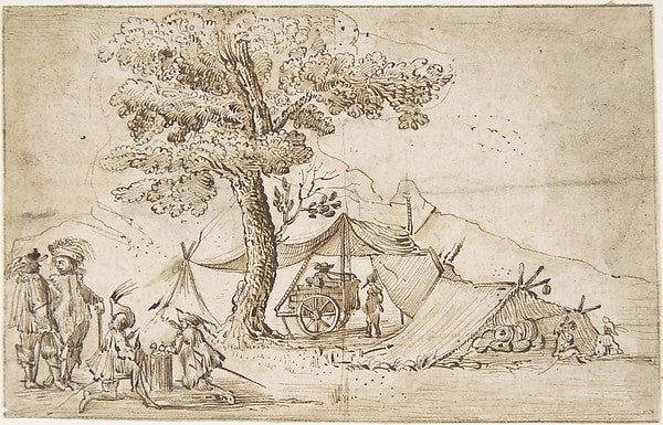 A Bivouac n.d.-In the manner of Jacques Callot,16x12"(A3)Poster
