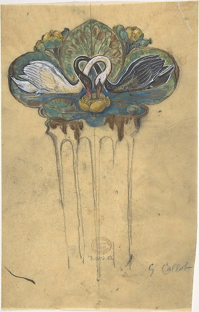 Design for a Haircomb n.d.-Jacques Caillot,  Poster Print Wall Art