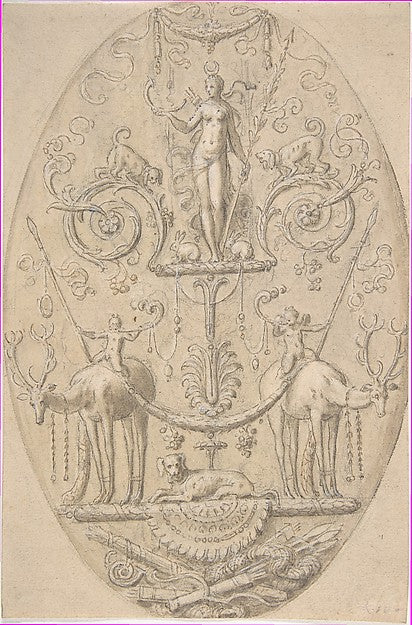 Diana with Attributes of the Hunt 16th cent-Antoine Caron,  Poster Print Wall Art