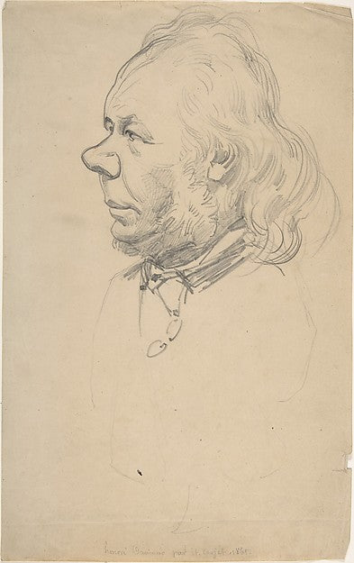 Portrait of Honoré Daumier 1861-Étienne Carjat,  Poster Print Wall Art