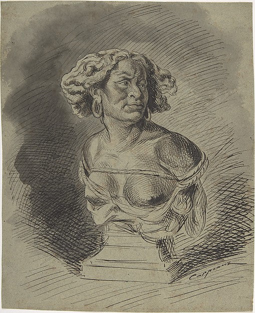 Africa: study for sculpture 1840–75-Jean-Baptiste Carpeaux,16x12"(A3) Poster