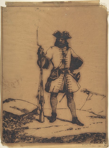 Standing Soldier 1812–45-Nicolas-Toussaint Charlet,  Poster Print Wall Art
