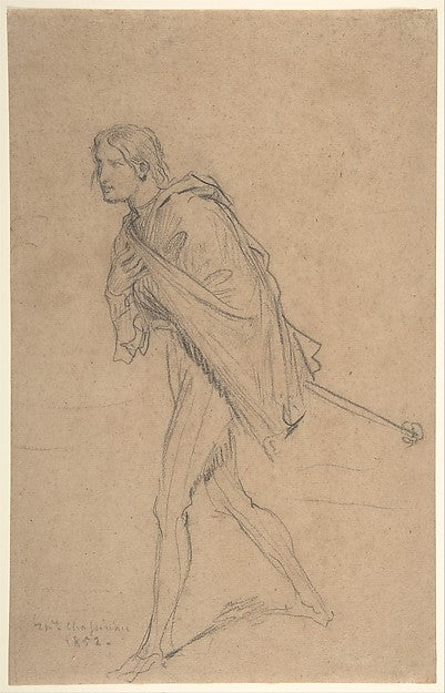 Cassio Bowing 1852-Théodore Chassériau,16x12"(A3) Poster